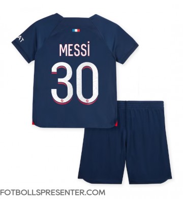 Paris Saint-Germain Lionel Messi #30 Hemmatröja Barn 2023-24 Kortärmad (+ korta byxor)